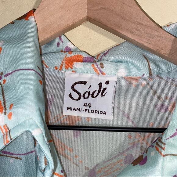 VNTG 70s SODI button up shirt 44 - Picture 3 of 4